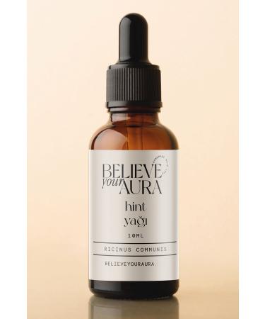 Believe Your Aura Castor Oil - 0 Pure and Natural Skin and Hair Care Oil - Castor Oil - 10 ml
