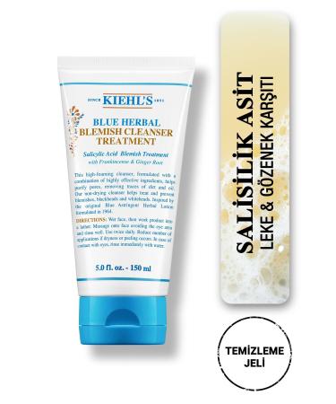 Kiehl's BLUE HERBAL PURIFYING AND BR GHTENING CLEANSING GEL WITH SALICYLIC ACID 150 ML
