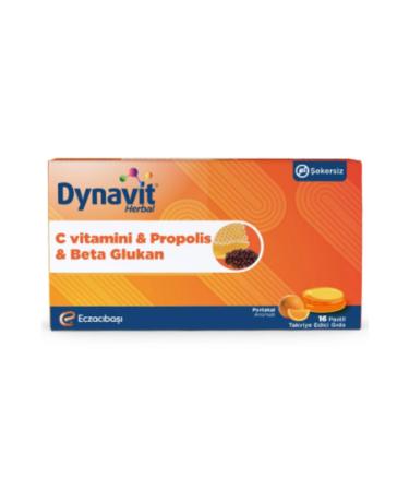 Dynavit Herbal Lozenge Vitamin C and Propolis and Beta Glucan 16 lozenges (SINGLE)