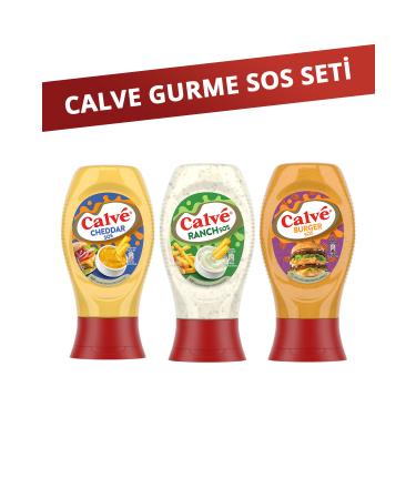 Calve Ranch Sauce 245g + Cheddar Sauce 240g + Burger Sauce 245g