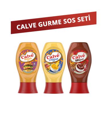 Calve BBQ Sauce 290g + Cheddar Sauce 240g + Burger Sauce 245g