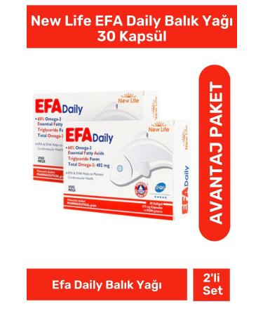 New Life Newlife Efa Daily 30 Capsules Fish Oil 2 Boxes