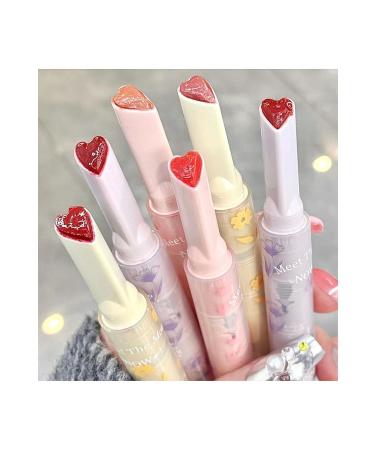 Gege Bear 1 Pcs Flower Jelly Lipstick Luminous Hydrating Lipstick Pen Type Lip Tint Gloss