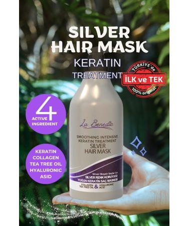 La Benedic Softening Intensive Silver Keratin Collagen Hair Care Mask (For Silver Dyed Hair Types) 500 ml E - Buy Online on GoSupps.com