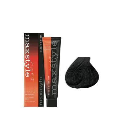 MAXSTYLE Argan Keratin Hair Dye 1.0 Black