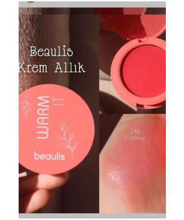 beaulis Warm It Cream Blush Sunset-pink-red-warm Coral Skin Makeup Face Shadow