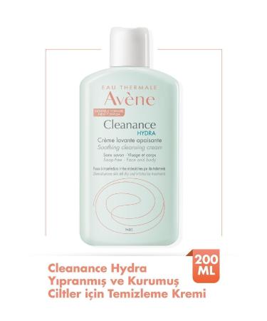 Avene Cleanance Hydra Cleansing Cream for Damaged and Dry Skin Cleansing Cream 200 Ml