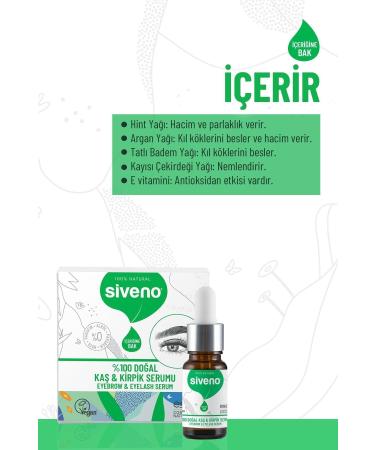 Siveno 0 Natural Eyebrow and Eyelash Serum Herbal Intensive Revitalizing Intensive Care Oil Vegan 10 ml - Buy Online on GoSupps.com