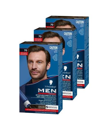 Schwarzkopf Men Perfect Dark Brown 3-Pack Men's Hair Dye 70