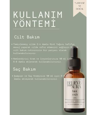 Believe Your Aura Castor Oil - 0 Pure and Natural Skin and Hair Care Oil - Castor Oil - 10 ml - Buy Online on GoSupps.com