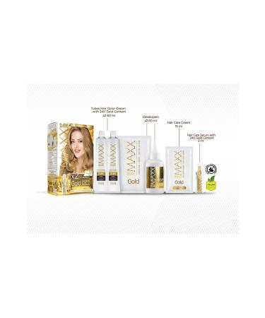 MAXX DELUXE Golden Series 24k Gold Content Tube Dye and Hair Care Serum (2X50 ML) - Buy Online on GoSupps.com