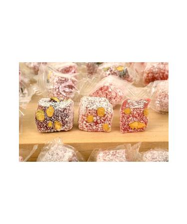 HANEZAN Pomegranate Flavored Pistachio Double Roasted Turkish Delight 500 Grams - Buy Online on GoSupps.com