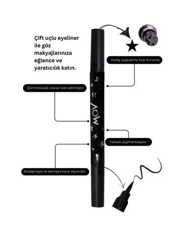 mov Star Patterned Eyeliner - Black - Buy Online on GoSupps.com