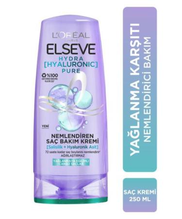 L'Oreal Paris L'Or al Paris Elseve Hydra Hyaluronic Pure Anti-Oily Moisturizing Hair Conditioner with Salicylic Acid