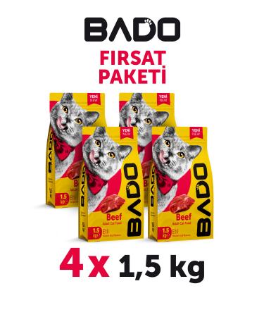 Bado Adult Cat Food Meat Steak 1.5 Kg 4 Pieces
