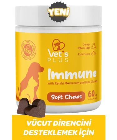 Vet's Plus Immune Chewable Tablets 60's (IMMUNE SYSTEM SUPPORTER FOR CATS AND DOGS)