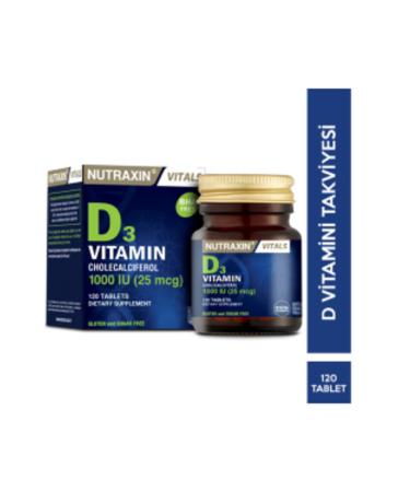 Nutraxin Vitamin D3 120 Tablets Vitamin D Supplement (SINGLE)