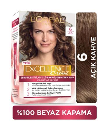 L'Oreal Paris L'or al Paris Excellence Creme Hair Dye - 6 Light Brown
