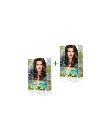 Skygo 2 Pack Natural Beauty Ammonia Free Hair Dye 5.0 Light Brown