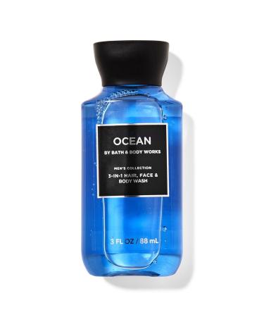 Bath & Body Works Ocean 3 in 1 Travel Size Hair Face and Shower Gel 88 ml