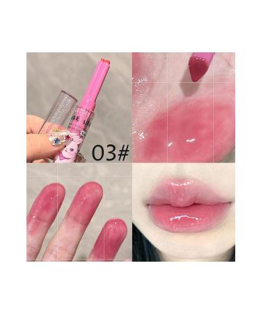 Gege Bear Garden Pink Rabbit Solid Lip Gloss Hydrating Fine Shimmer Moisturizing Lipstick 1 Piece