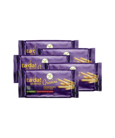 Tada Gluten-Free Buckwheat Grissini 375 gr (75 gr x5) (Suitable for Celiac Consumers Source of Fiber)