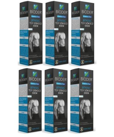 Bioder Herbal Hair Removal Cream for Men 100 ml X 6 Pieces