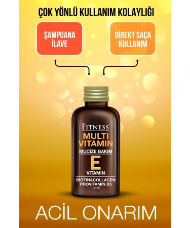Fitness Professional Emergency Repair Miracle Care Vitamin E Biotin Collagen Provitamin B5 Multivitamin Hair Care Cure 10 ml