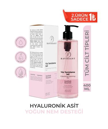 Ravissant Hyaluronic Acid Facial Cleansing Gel 400 ML Acne Acne Prone All Skin Types