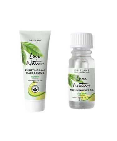 Oriflame Love Nature Purifying Face Oil & Love Nature 2 in 1 Mask & Purifier