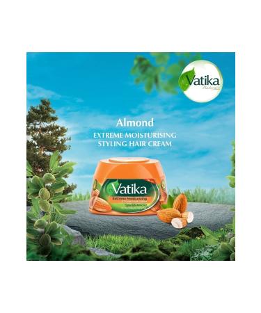 Vatika Naturals Almond Styling Hair Cream 210ml - Buy Online on GoSupps.com