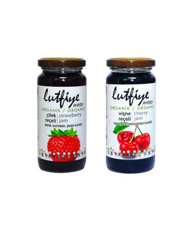 LUTFIYE Organic Strawberry-Sour Cherry Jam (No Sugar Added)