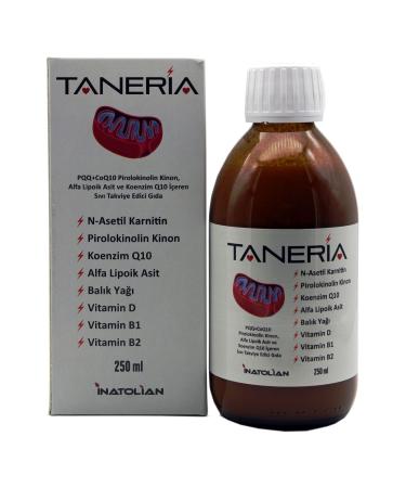 Inatolian Taneria Coenzyme Q10 Pqq Alpha Lipoic Acid (ala) Containing Liquid Supplementary Food 250 Ml - Buy Online on GoSupps.com