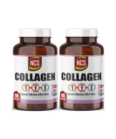 Ncs Collagen (collagen) (type) 1-2-3 Hyaluronic Acid 2 X 90 Tablets Glutathione C & E & D Vitamin