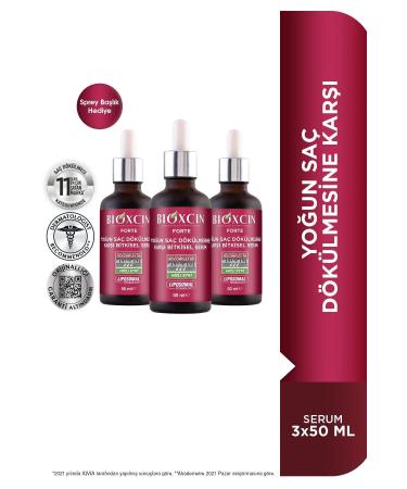 Bioxcin Forte Serum 3x X 50 ml + Forte Shampoo 300 ml Set - Buy Online on GoSupps.com