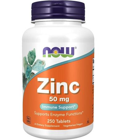 Now Zinc 50 mg 250 Tablet