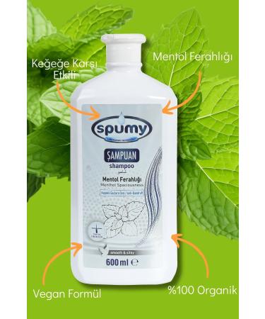 Spumy Menthol Freshness Special for Dandruff Hair 2-pack Organic Shampoo - 600 ml x 2 - Buy Online on GoSupps.com