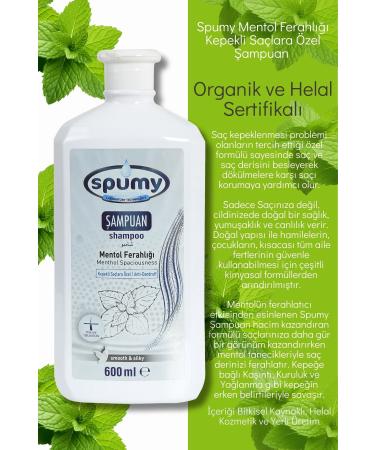 Spumy Menthol Freshness Special for Dandruff Hair 2-pack Organic Shampoo - 600 ml x 2 - Buy Online on GoSupps.com