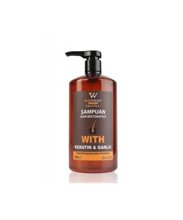 WEPROF Salt-Free Kerantin & Garlic Care Shampoo 1000 ml - Buy Online on GoSupps.com