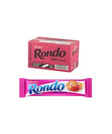 Ulker Rondo Strawberry Flavored Biscuits 76 g (24 Pieces)