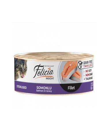 Felicia Pate/Puree Salmon Canned Sterilized Cat Food 85 Gr X 24