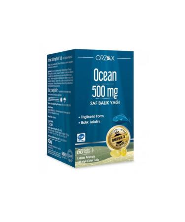 Ocean 500mg 60 Capsules Lemon Flavored Pure Fish Oil