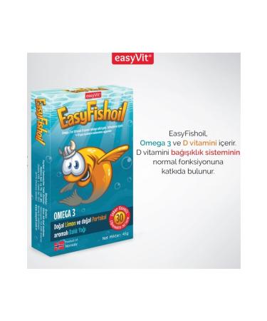 Easy Fishoil Kids Omega-3 - Fish Oil 30tablets X2pcs - Buy Online on GoSupps.com