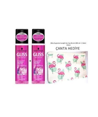 Gliss Supreme Length Hair Cream 200 Ml *2 Pieces + Gift Bag