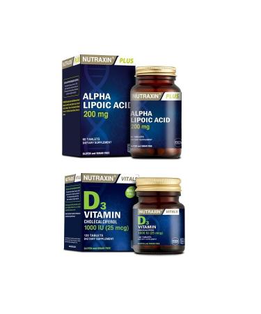 Nutraxin Special Support Alpha Lipoic Acid 200 Mg 60 Tablets + Vitamin D3 120 Tablets