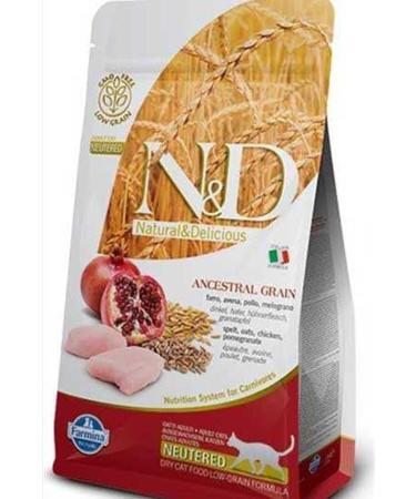N & D Nd Low Grain Chicken and Pomegranate Sterilized Cat Food 5 Kg