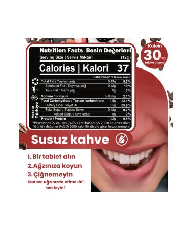 prifa Coffee Tablets Sugar Free Real Coffee No Sugar Added Absorbable Coffee Tablets - Buy Online on GoSupps.com