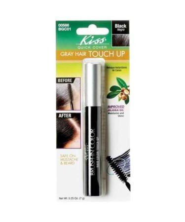 Kiss Ouick Cover Instant Cover Hair Mascara for Whites - Black