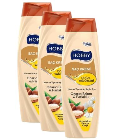 Hobby Hair Conditioner Argan Oil And Chamomile Flower 500 Mlx3 Pieces