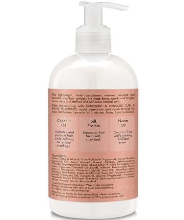 Shea Moisture Coconut & Hibiscus Frizz Control & Shine Conditioner 384ml - Buy Online on GoSupps.com